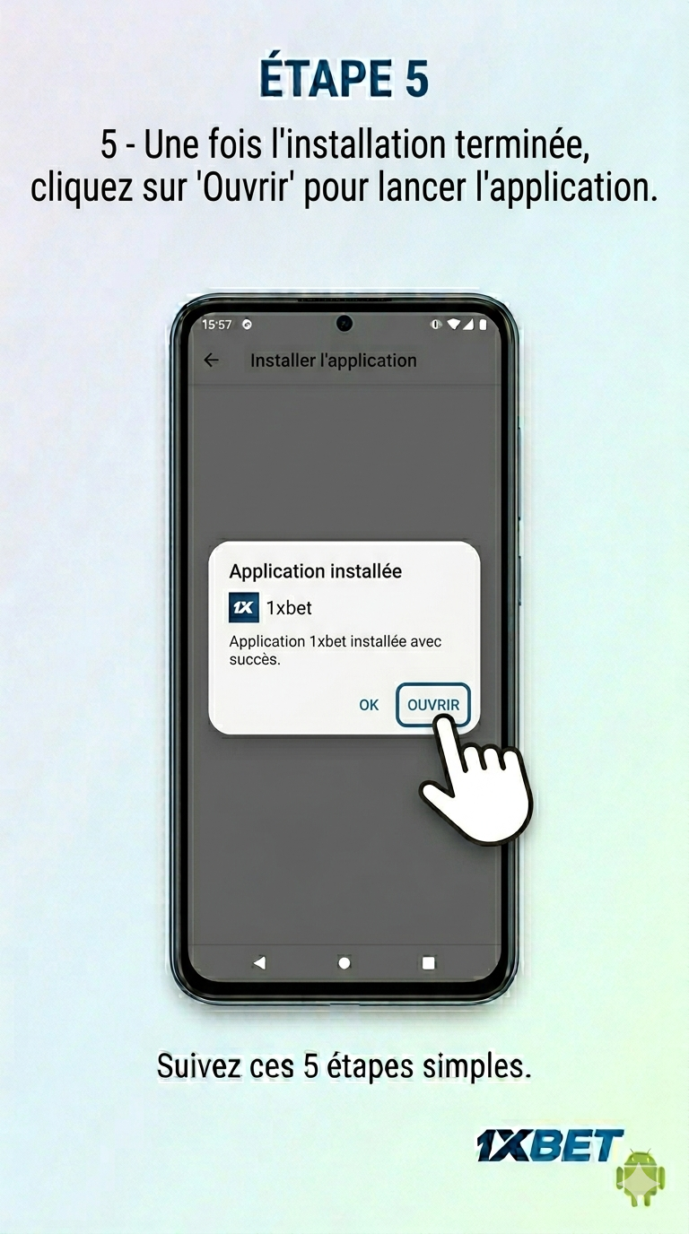 Étape 5: installation 1xBet